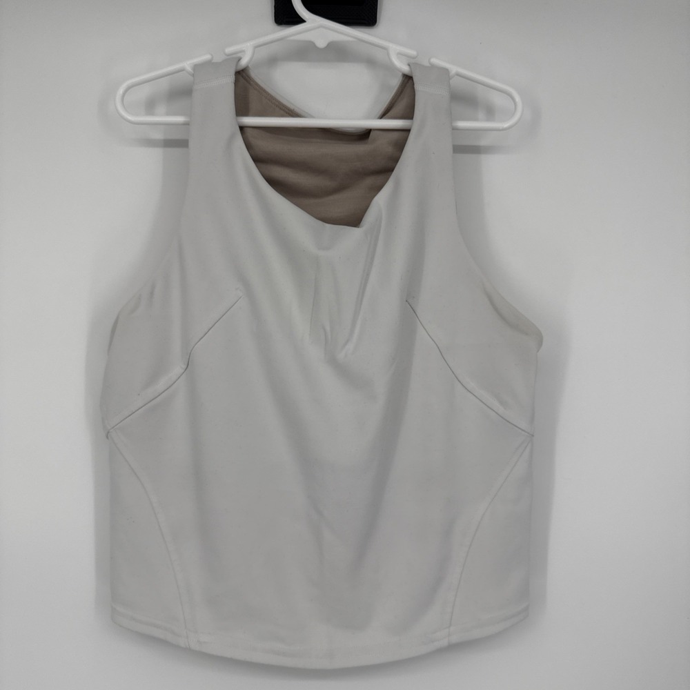 Lululemon Invigorate Train Tank Top Women 6 White Racerback Gym Training Pilates